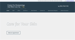 Desktop Screenshot of centerfordermatologywv.com